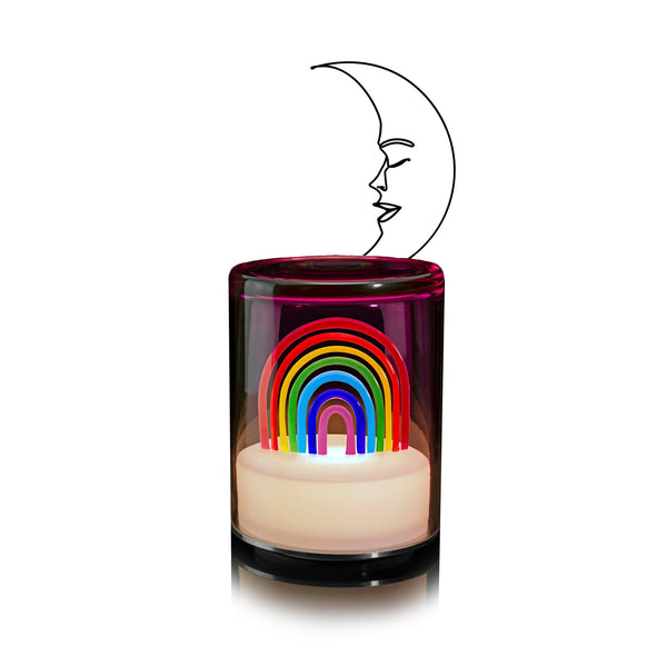 Summerill & Bishop Green Wolf X Solange Azagury-Partridge Rainbow Murano Glass Wireless Rechargeable Table Lamp