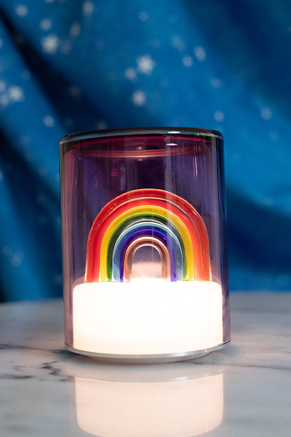 Summerill & Bishop Green Wolf X Solange Azagury-Partridge Rainbow Murano Glass Wireless Rechargeable Table Lamp