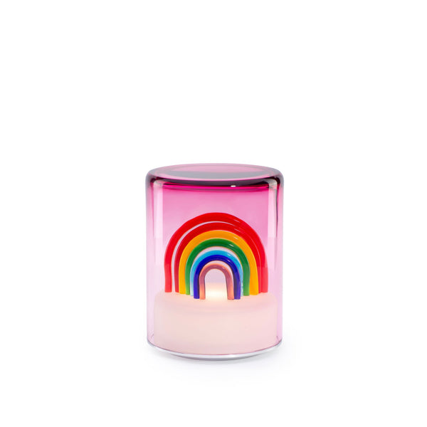 summerill & bishop Green Wolf x Solange Azagury-Partridge Rainbow Murano Glass Wireless Rechargeable Table Lamp