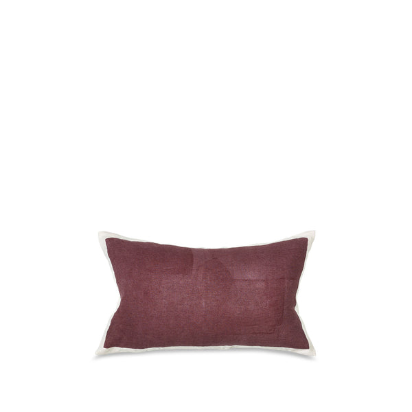 summerill & bishop Hand Painted Linen Cushion in Grape 50cm x 30cm