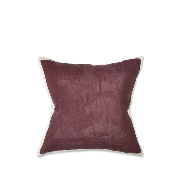 summerill & bishop Hand Painted Linen Cushion in Grape 60cm x 60cm