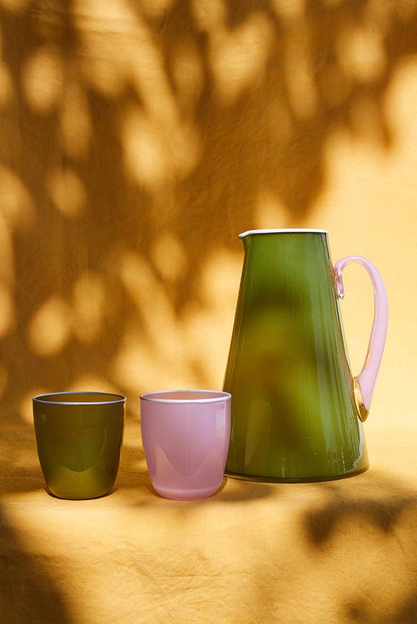 Summerill & Bishop Handblown Bumba Glass Tumbler In Rose Pink 30cl