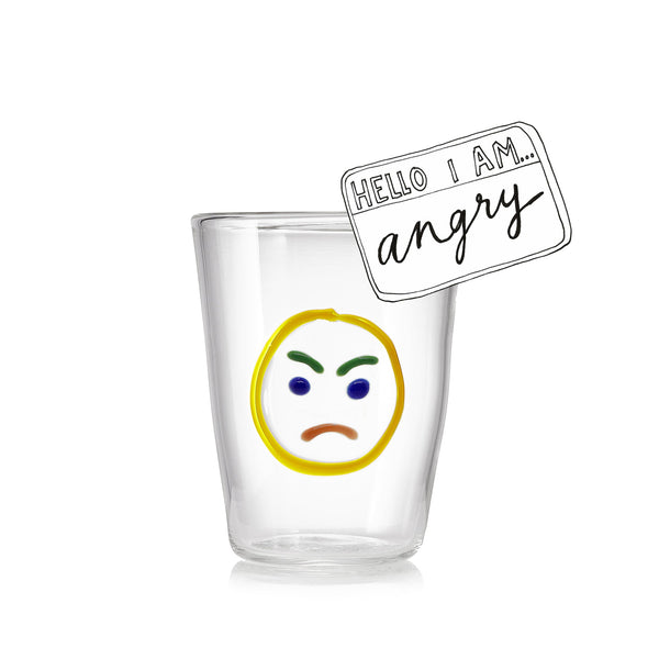 Summerill & Bishop Handblown Glass 'Angry' Mood Tumbler