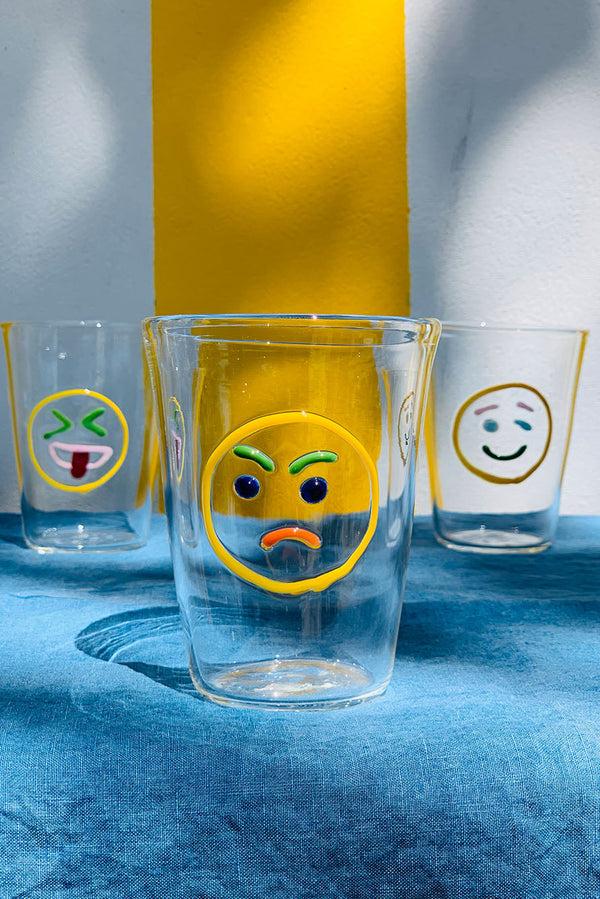 Summerill & Bishop Handblown Glass 'Angry' Mood Tumbler