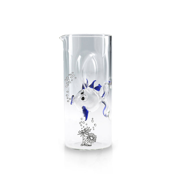 Summerill & Bishop Handblown Glass Blue Fish Carafe 24.5cm