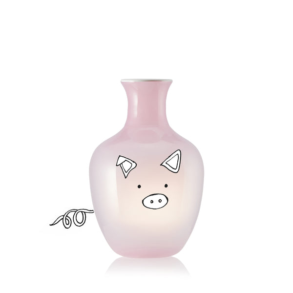 Summerill & Bishop Handblown Glass Bumba Bedside Carafe And Tumbler Set In Rose Pink