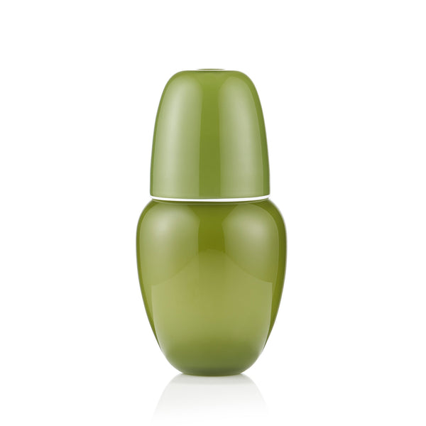 summerill & bishop Handblown Glass Bumba Bedside Carafe and Tumbler Set in Apple Green