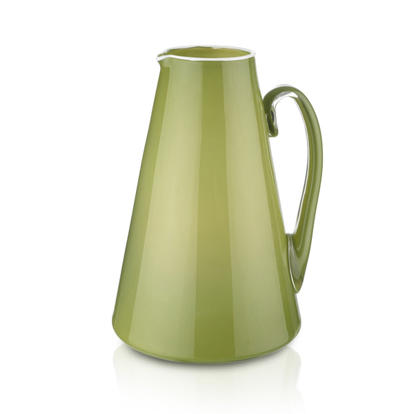 summerill & bishop Handblown Glass Bumba Jug in Apple Green 3lt