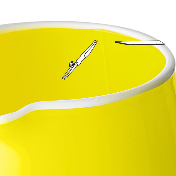 Summerill & Bishop Handblown Glass Bumba Jug In Lemon Yellow 3lt