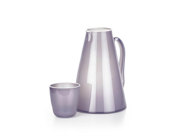 Summerill & Bishop Handblown Glass Bumba Jug In Lilac 3lt