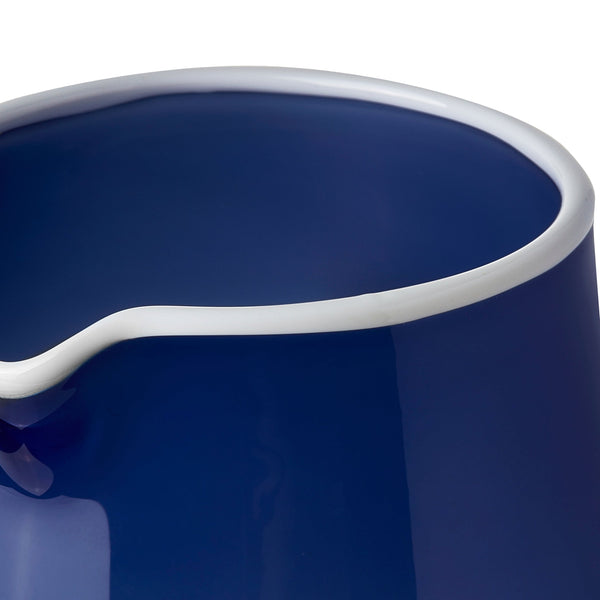 Summerill & Bishop Handblown Glass Bumba Jug In Midnight Blue 3lt