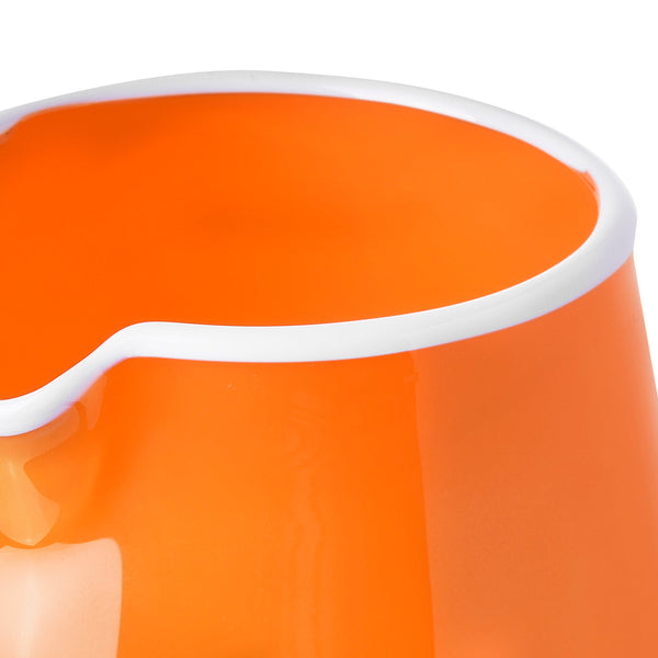 Summerill & Bishop Handblown Glass Bumba Jug In Orange 3lt