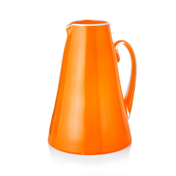 summerill & bishop Handblown Glass Bumba Jug in Orange 3lt