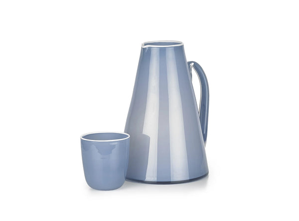 Summerill & Bishop Handblown Glass Bumba Jug In Powder Blue 3lt