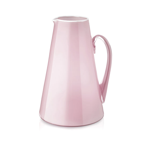 summerill & bishop Handblown Glass Bumba Jug in Rose Pink 3lt