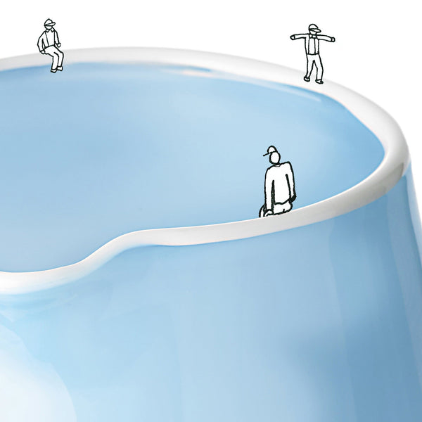 Summerill & Bishop Handblown Glass Bumba Jug In Sky Blue 3lt