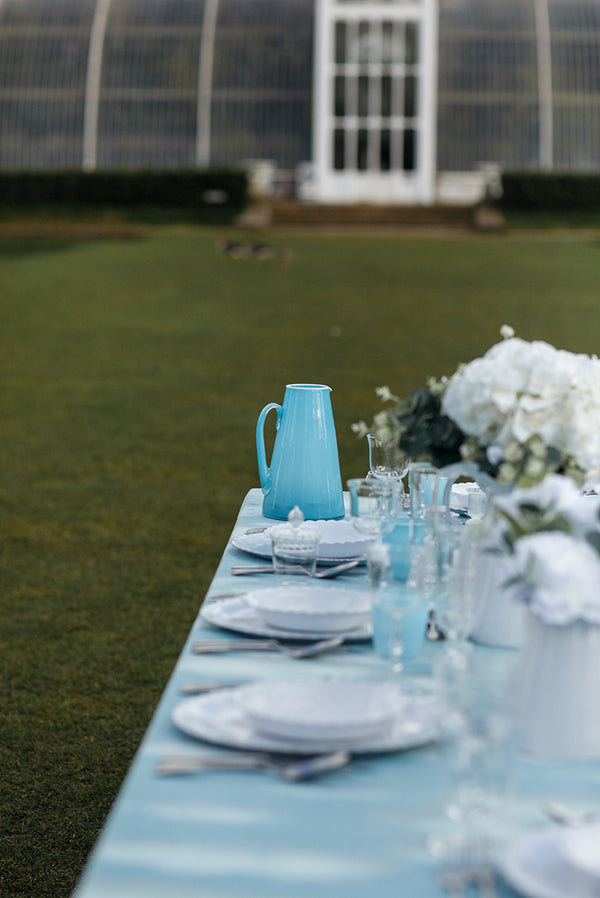 Summerill & Bishop Handblown Glass Bumba Jug In Sky Blue 3lt