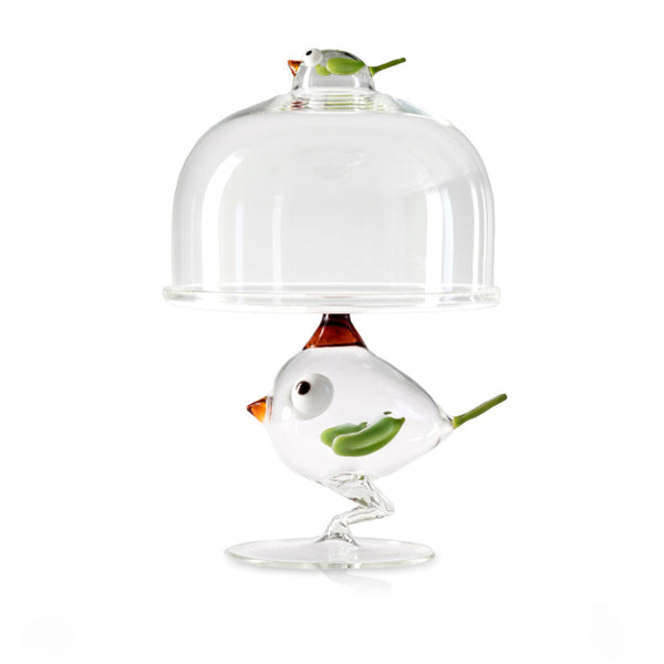 Summerill & Bishop Handblown Glass Chick Cake Stand 30cm