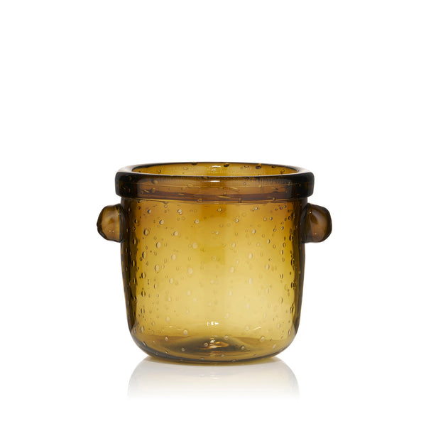 summerill & bishop Handblown Glass 'Clair' Ice Bucket in Moss Green