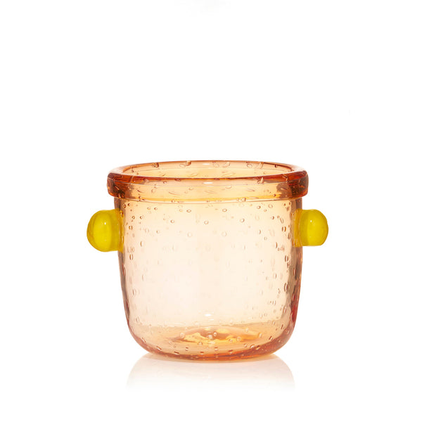summerill & bishop Handblown Glass 'Clair' Ice Bucket in Tangerine