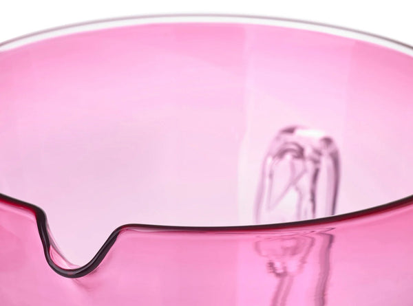 Summerill & Bishop Handblown Glass 'Clair' Jug In Fuchsia Pink 23cm