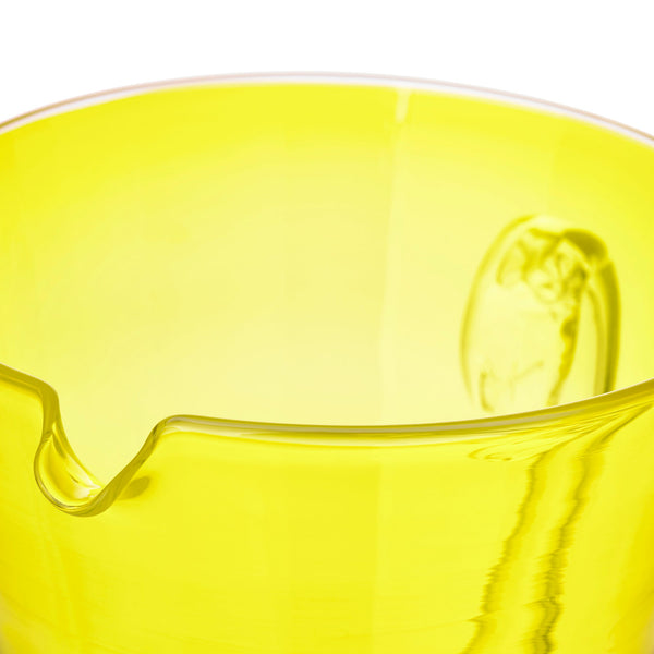 Summerill & Bishop Handblown Glass 'Clair' Jug In Lemon Yellow 23cm