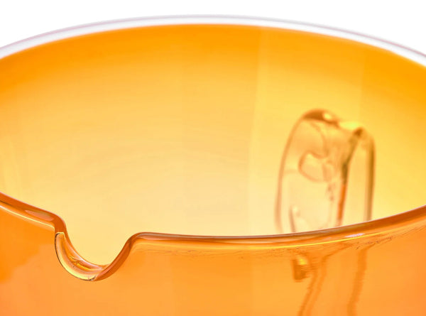 Summerill & Bishop Handblown Glass 'Clair' Jug In Orange 23cm