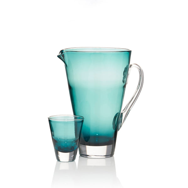 Summerill & Bishop Handblown Glass 'Clair' Tumbler In Petrol Blue 20cl