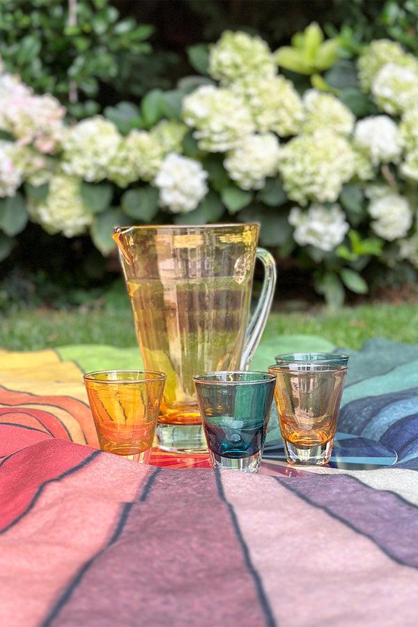 Summerill & Bishop Handblown Glass 'Clair' Tumbler In Petrol Blue 20cl