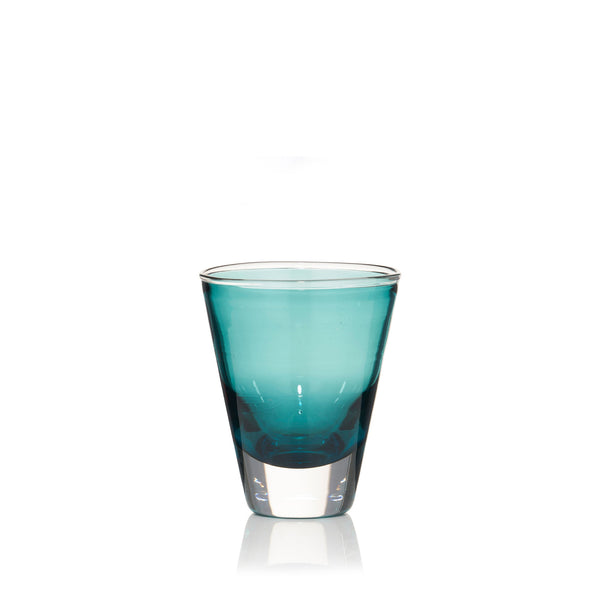 summerill & bishop Handblown Glass 'Clair' Tumbler in Petrol Blue 20cl