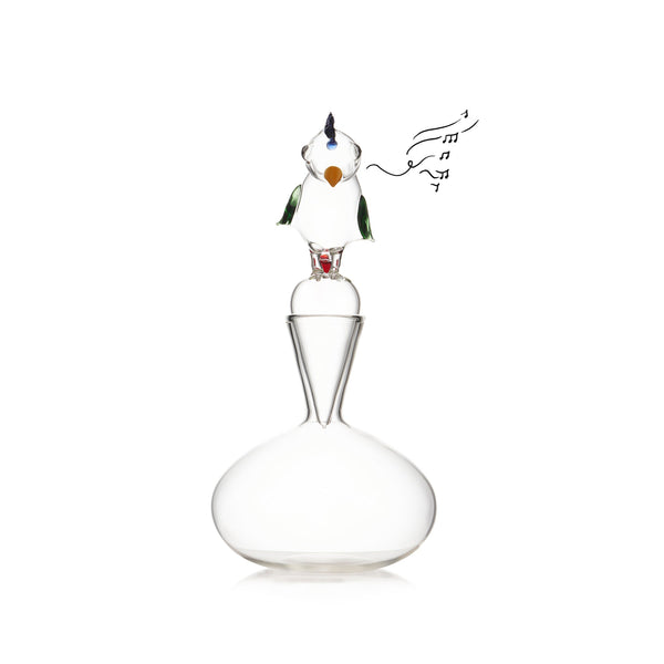 Summerill & Bishop Handblown Glass Cork Are Bird Decanter 36cm