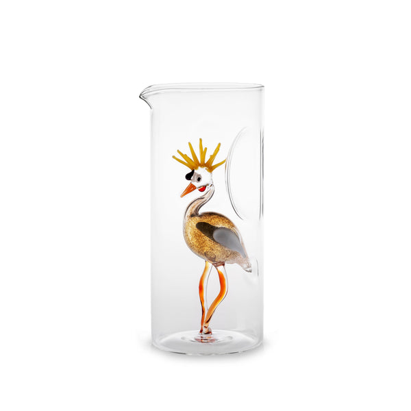 Summerill & Bishop Handblown Glass Crane Carafe 24.5cm