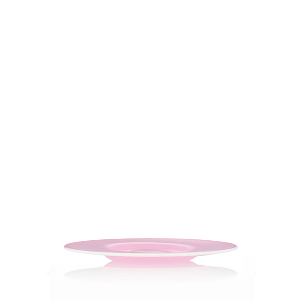 summerill & bishop Handblown Glass Dinner Plate in Rose Pink 24.5cm