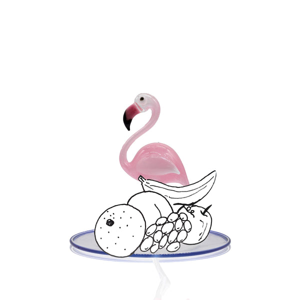 Summerill & Bishop Handblown Glass Flamingo Small Platter 21cm