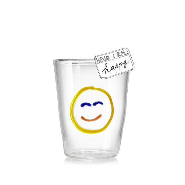 Summerill & Bishop Handblown Glass 'Happy' Mood Tumbler