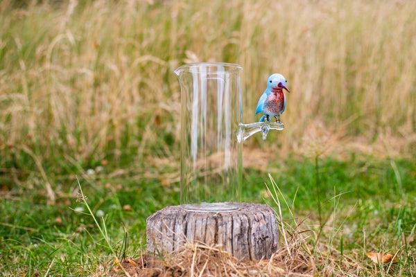 Summerill & Bishop Handblown Glass Hummingbird Carafe 22cm