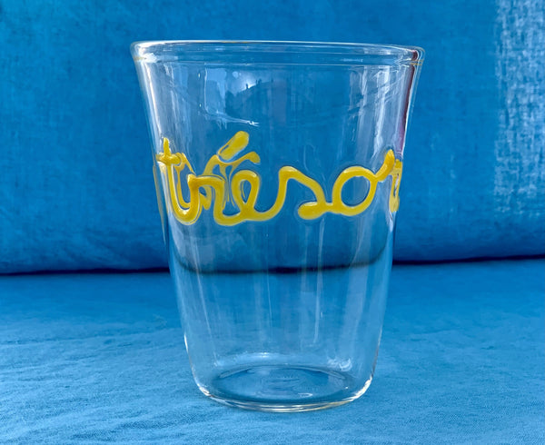 Summerill & Bishop Handblown Glass "Mon Trésor" (My Treasure) Tumbler