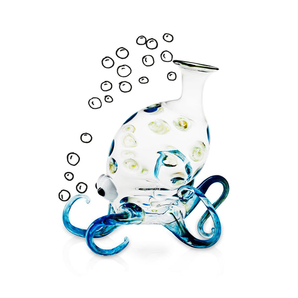 Summerill & Bishop Handblown Glass Octopus Decanter 24cm