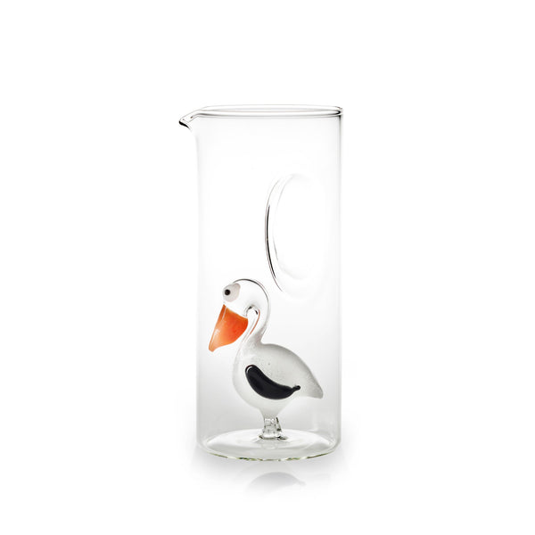 summerill & bishop Handblown Glass Pelican Carafe 24.5cm