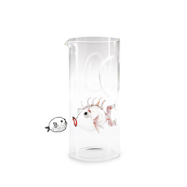 Summerill & Bishop Handblown Glass Scorpion Fish Carafe 24.5cm