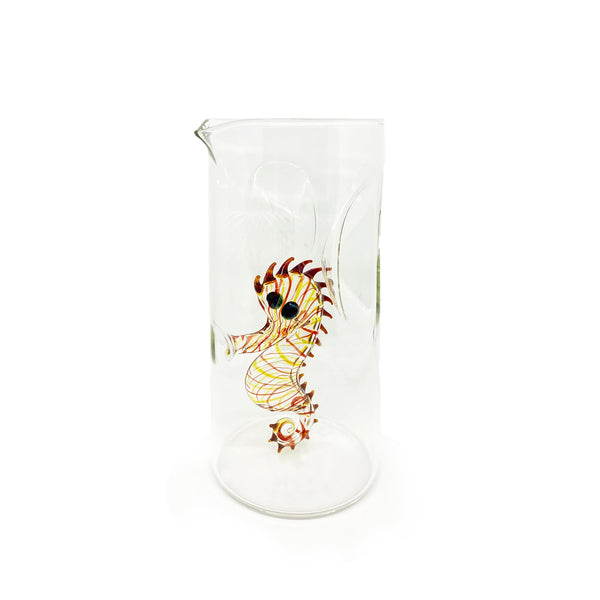 Summerill & Bishop Handblown Glass Seahorse Carafe 24.5cm
