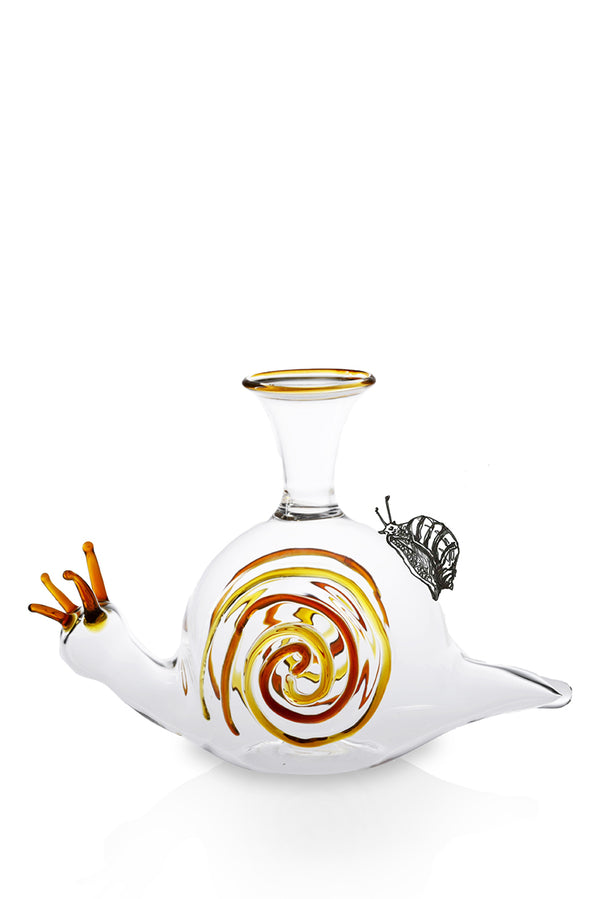 Summerill & Bishop Handblown Glass Snail Decanter 24cm
