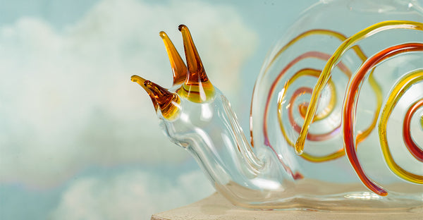 Summerill & Bishop Handblown Glass Snail Decanter 24cm
