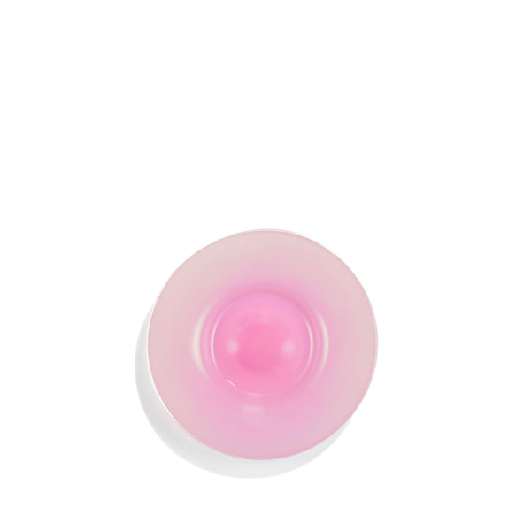 Summerill & Bishop Handblown Glass Soup / Dessert Plate In Rose Pink 18cm