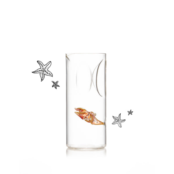 Summerill & Bishop Handblown Glass Star Fish Carafe 21.5cm