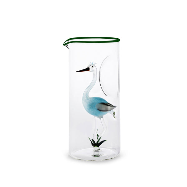 summerill & bishop Handblown Glass Stork Carafe 24.5cm