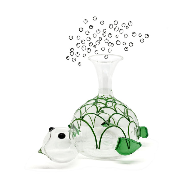 Summerill & Bishop Handblown Glass Turtle Decanter 26cm