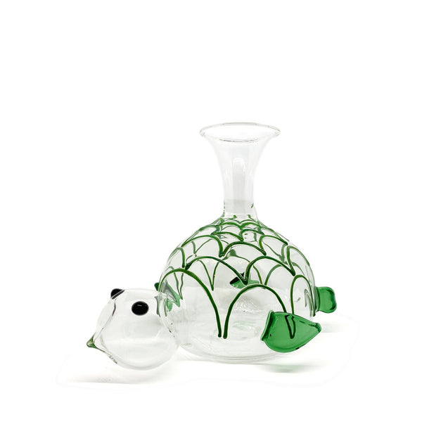 Summerill & Bishop Handblown Glass Turtle Decanter 26cm