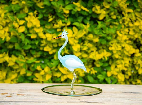 Summerill & Bishop Handblown Heron Small Platter 21 Cm