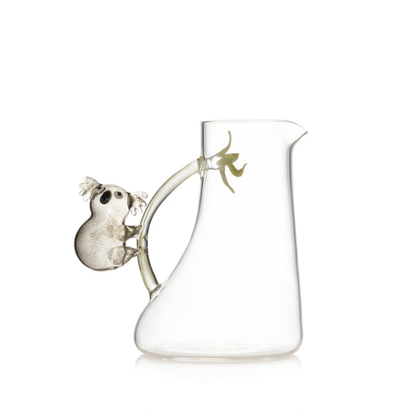 summerill & bishop Handblown Italian Glass Koala Jug 21 x 22.5 cm